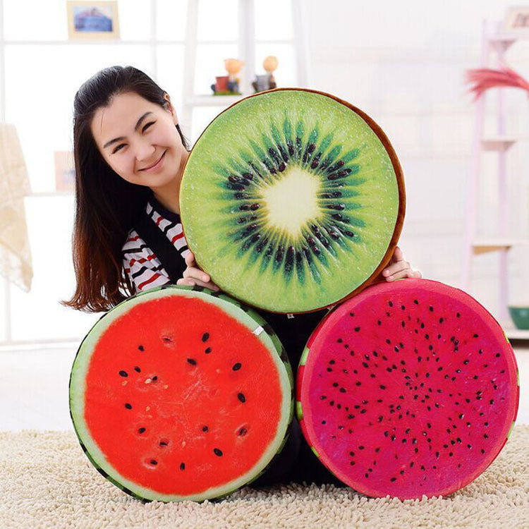 Cojin de Peluche Fruta 3D Kawaii para Decoracion
