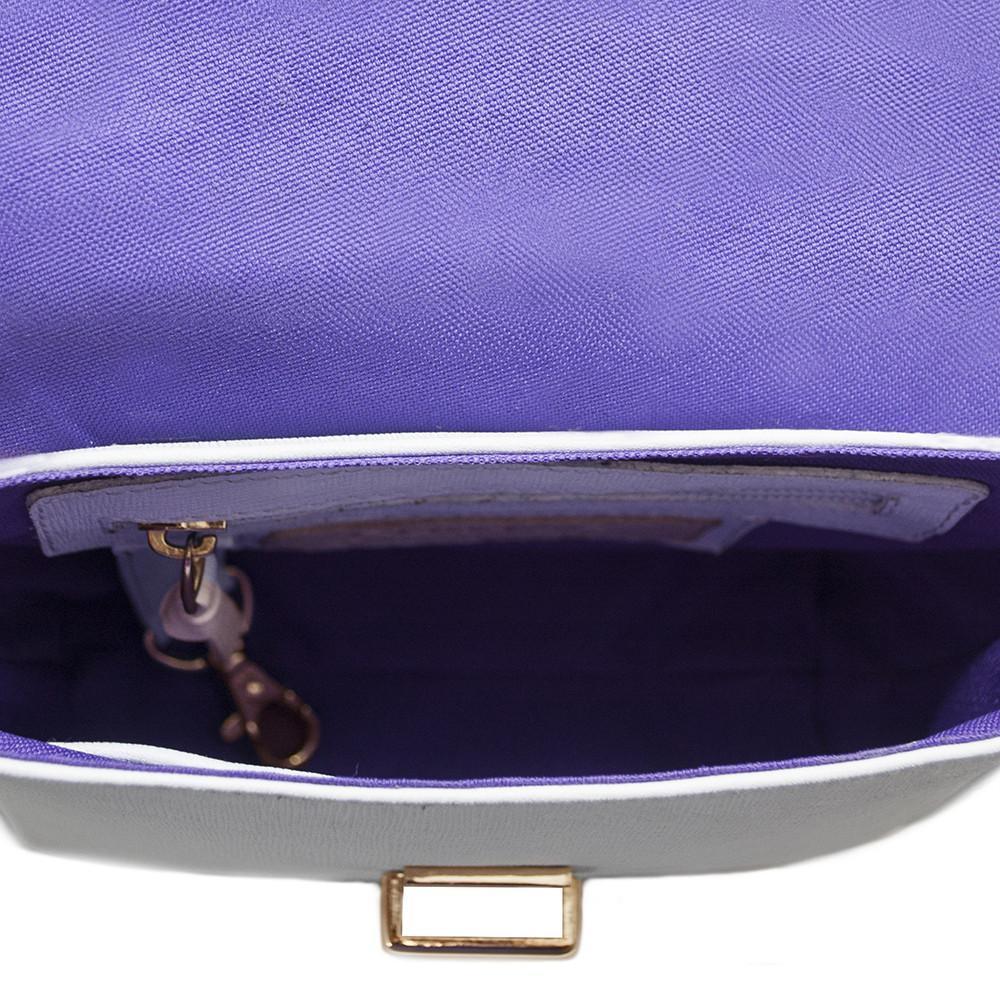 Bolso de Mano Pequeño de Piel Blanco