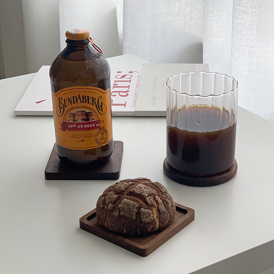 Posavasos de Madera de Nogal Aislante Natural