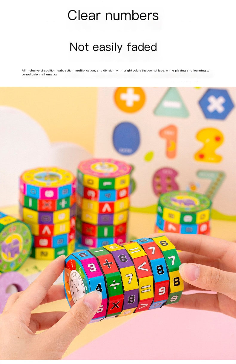 Cubo Matemático Cilíndrico Educativo para Niños
