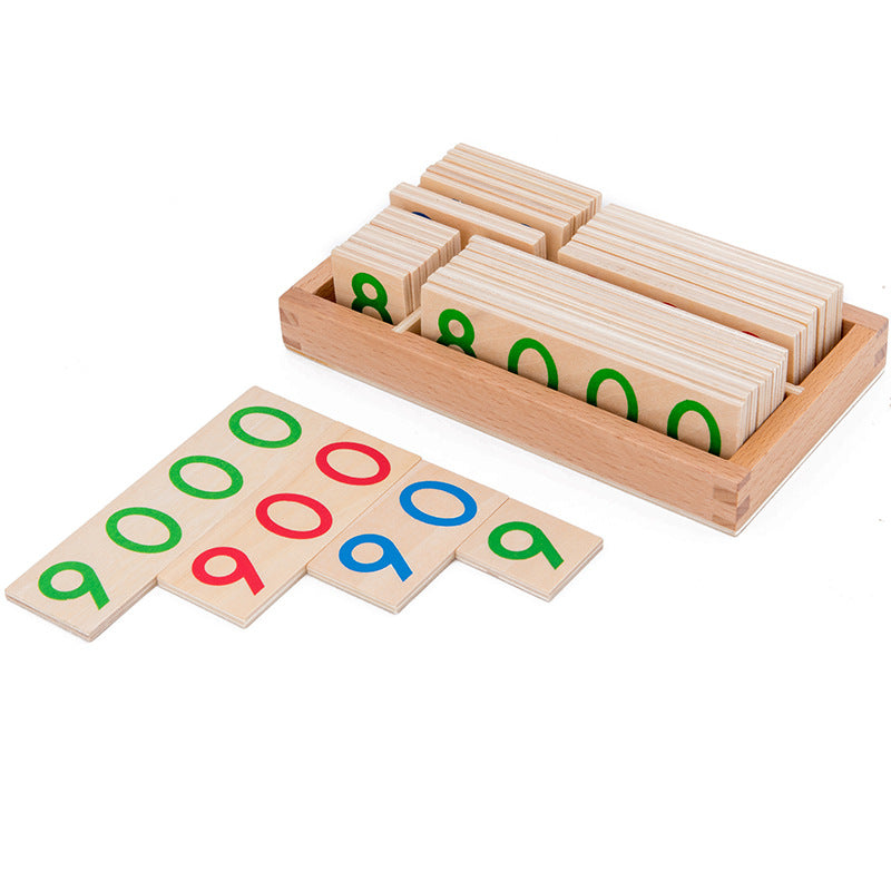 Tarjetas Numéricas Montessori de Madera 1-9999 para Niños