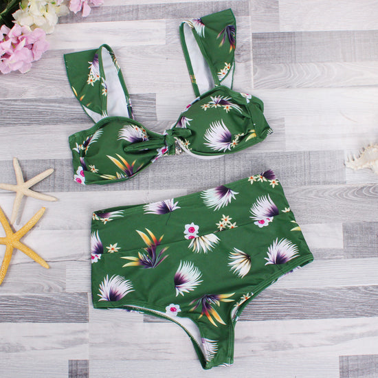 Conjunto de bikini floral de verano