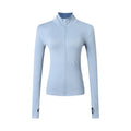Chaqueta Deportiva de Manga Larga con Cremallera para Yoga y Running