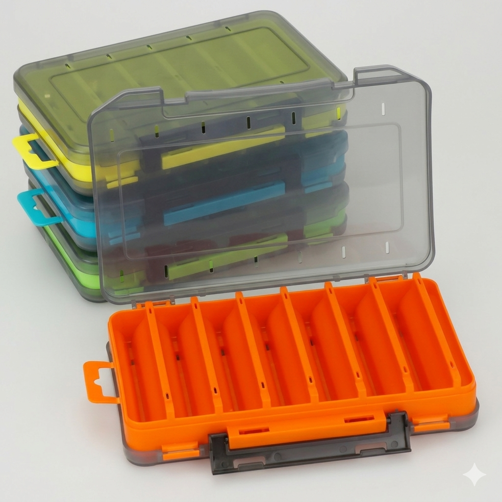 Caja de Pesca Doble Cara Resistente y Duradera