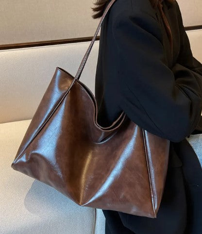 Bolso de Hombro de Piel Premium
