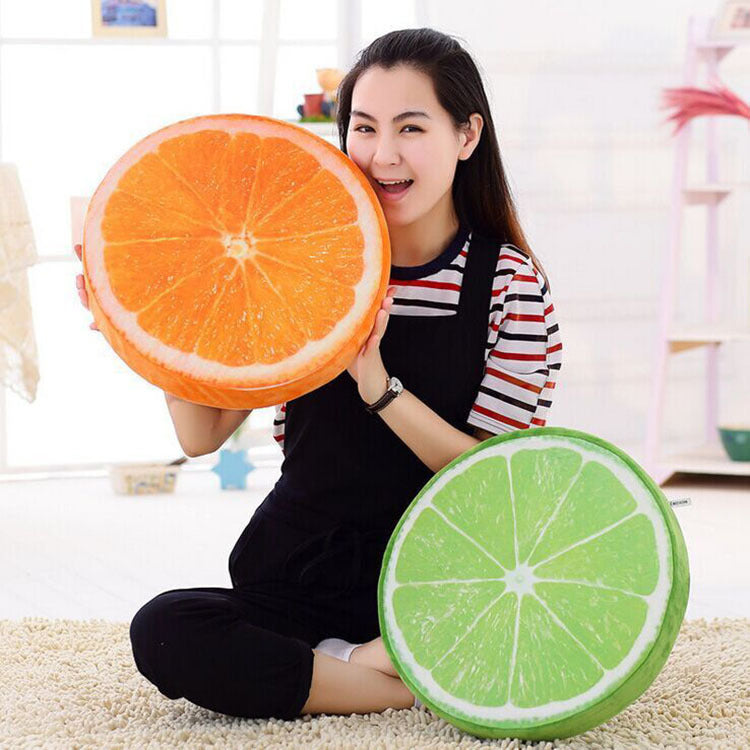 Cojin de Peluche Fruta 3D Kawaii para Decoracion