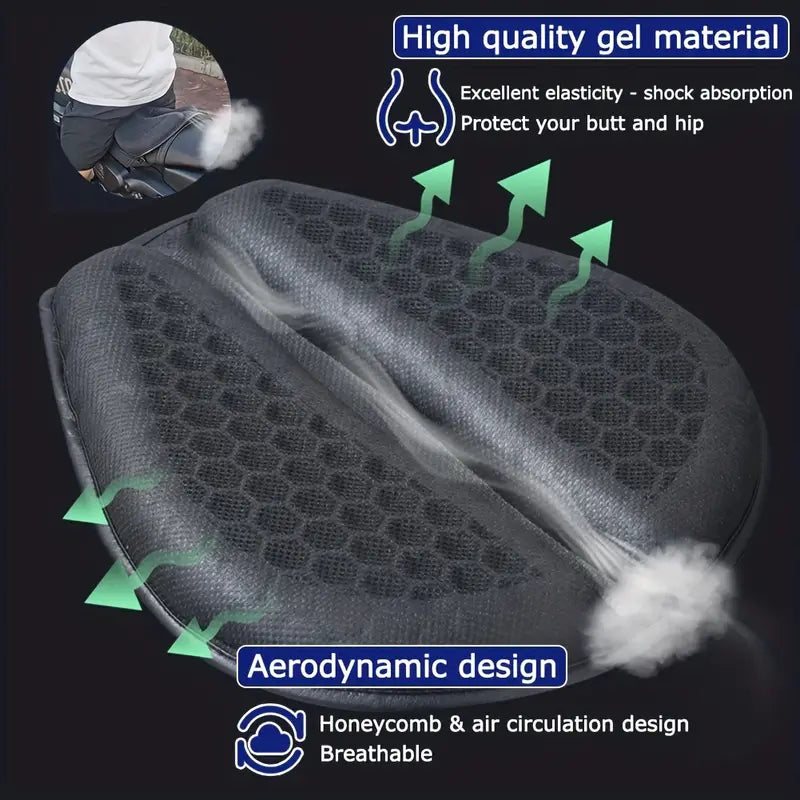 Cojín de Gel para Asiento de Moto con Estructura Honeycomb