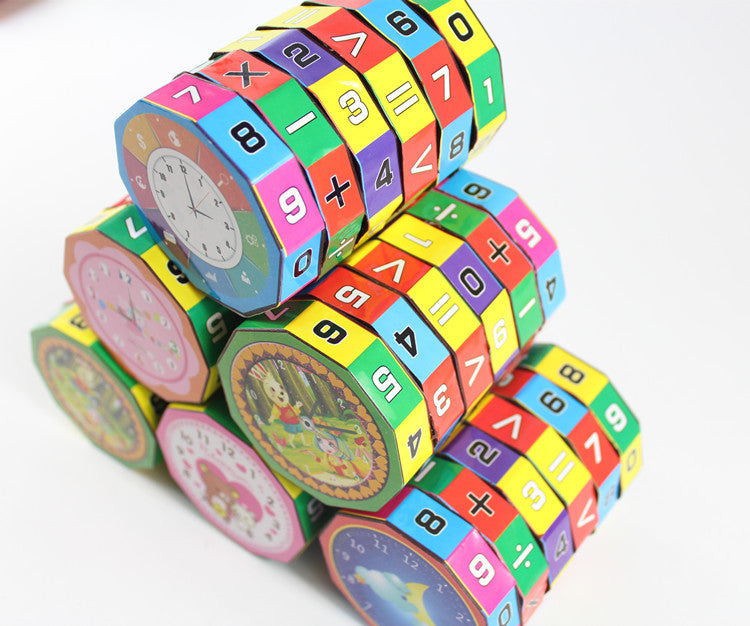 Cubo Matemático Cilíndrico Educativo para Niños