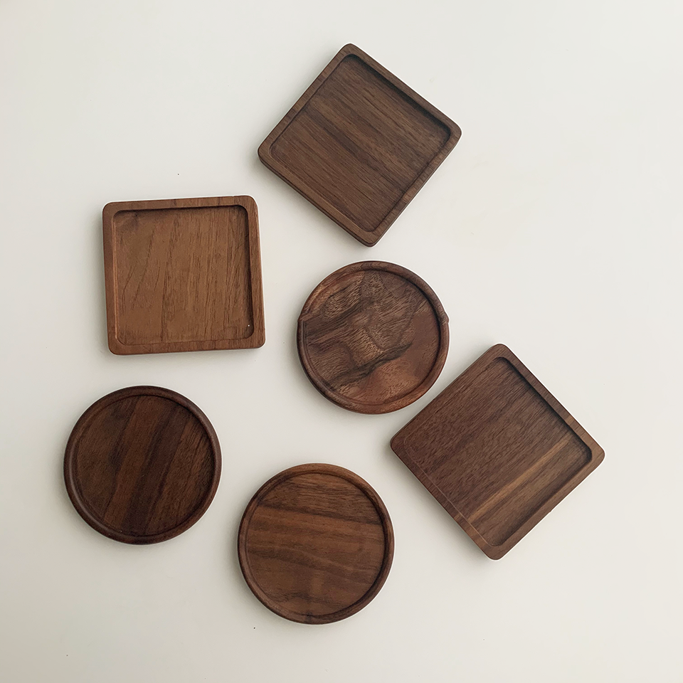 Posavasos de Madera de Nogal Aislante Natural