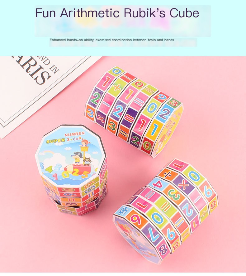 Cubo Matemático Cilíndrico Educativo para Niños