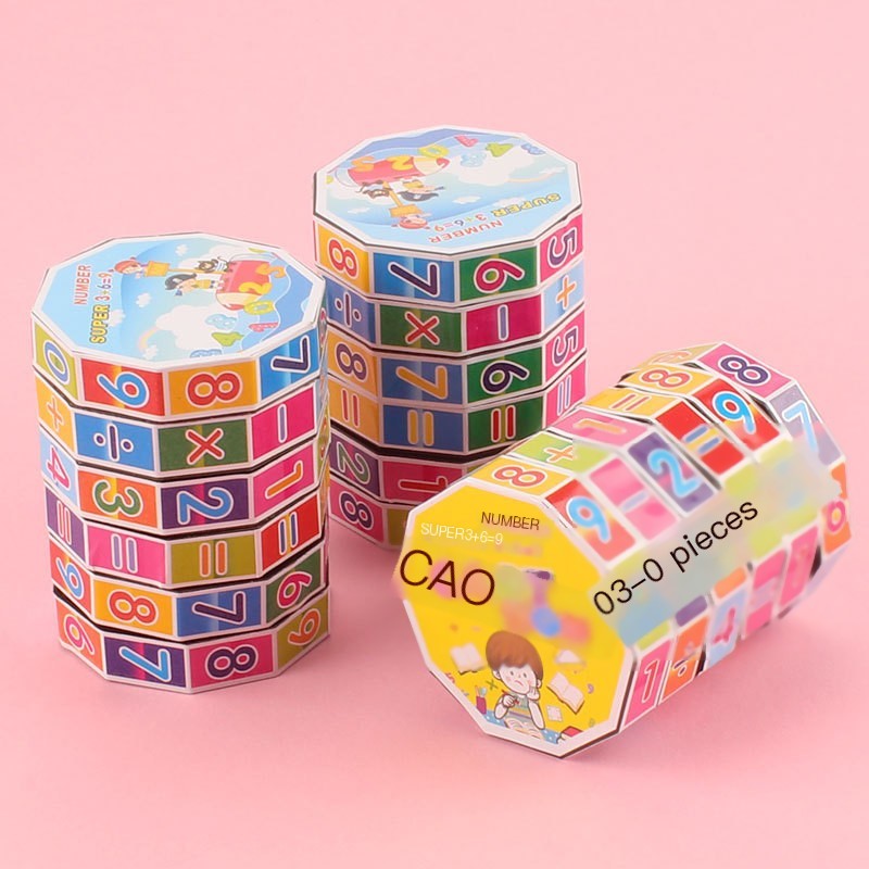 Cubo Matemático Cilíndrico Educativo para Niños