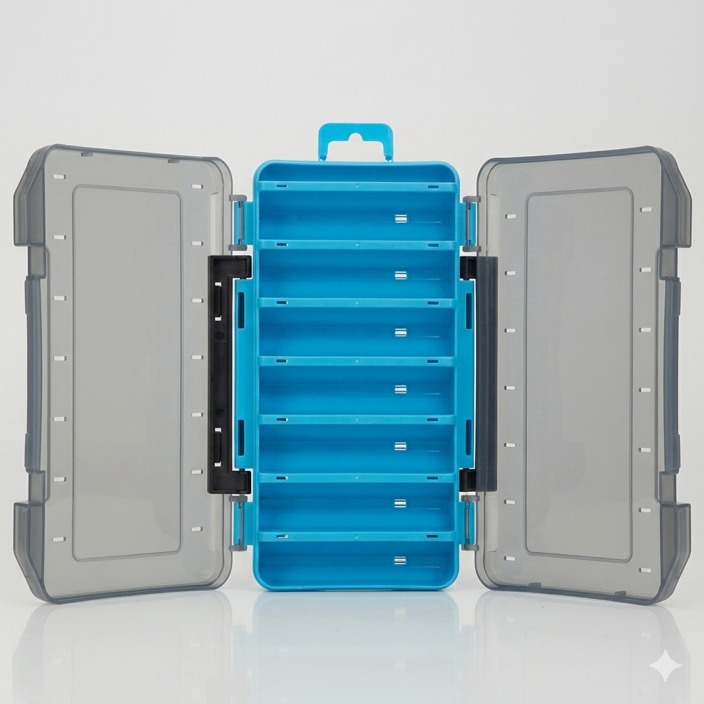 Caja de Pesca Doble Cara Resistente y Duradera